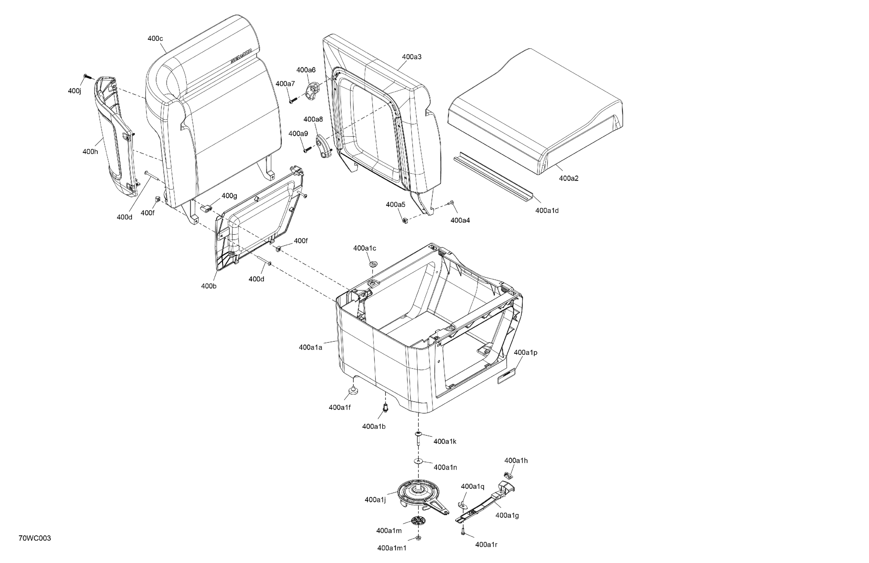 Схема узла: FURNITURE - Seat Corner Backrest (LH)