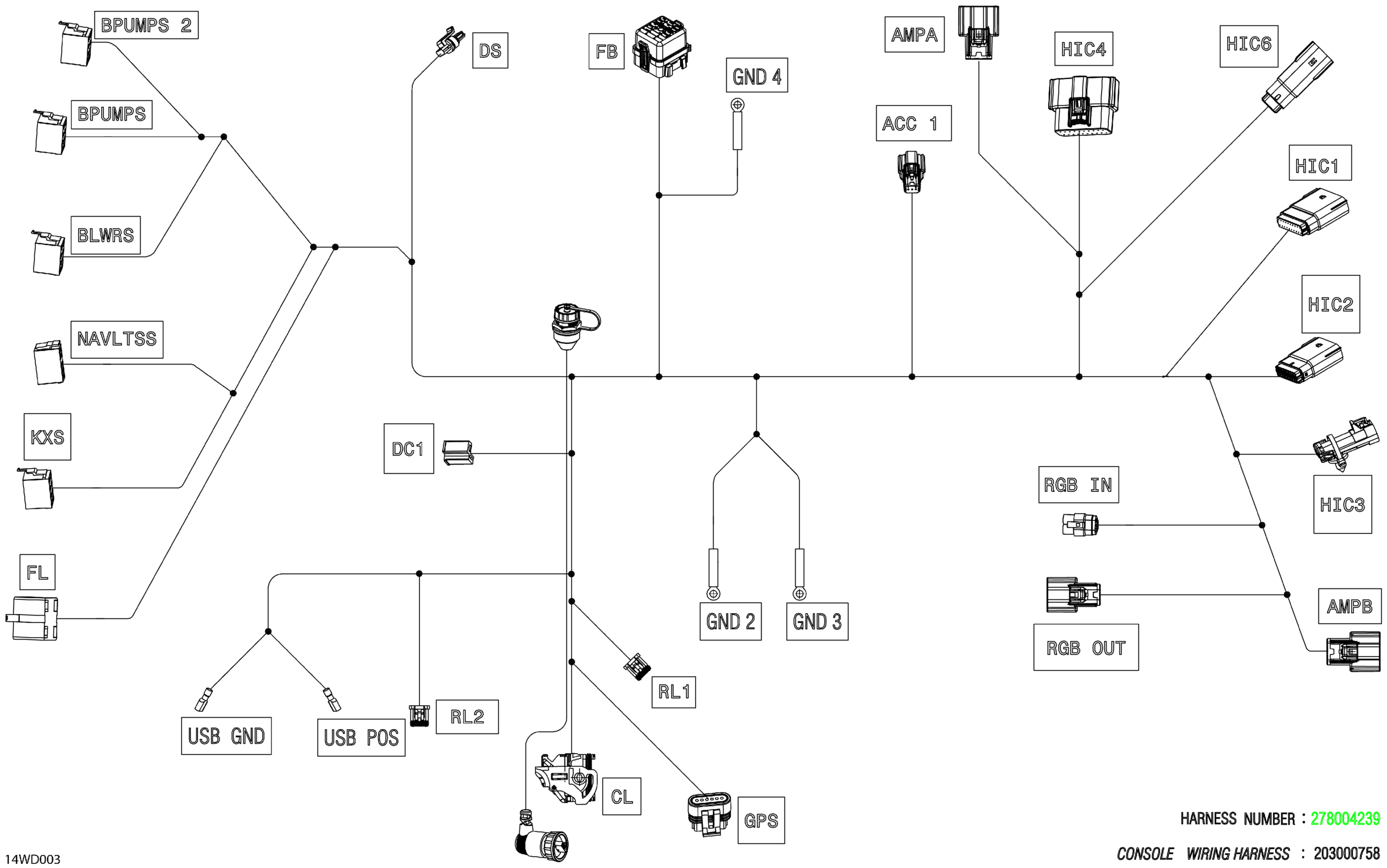 MECHANICS - Console Wiring Harness - 278004239