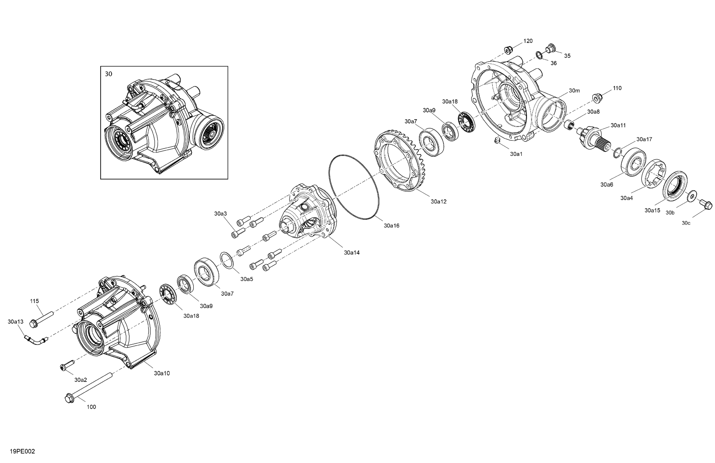 Схема узла: Drive - Front - Differential Parts