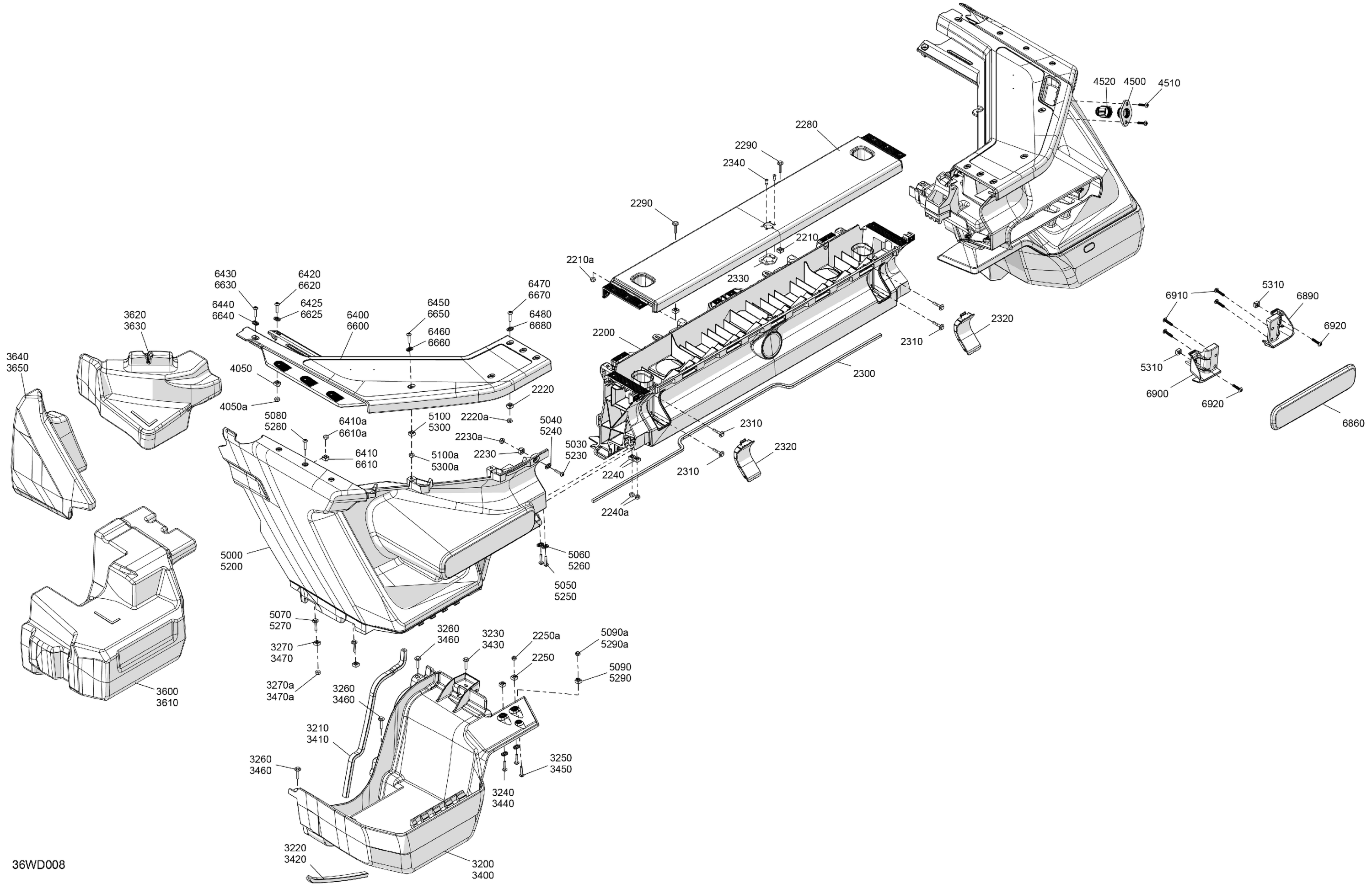 HULL - Rear Deflector Float and Rear Bumper