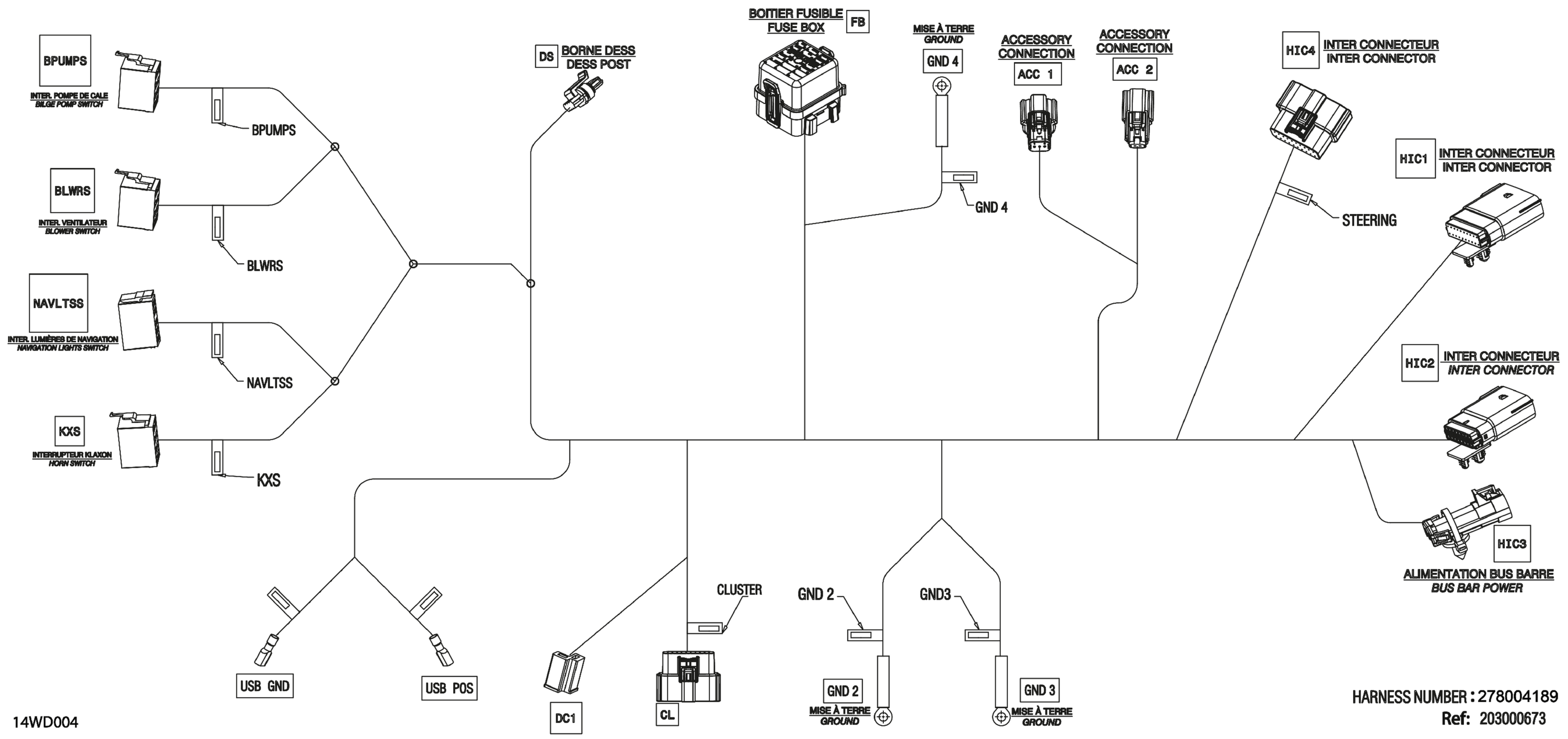 MECHANICS - Console Wiring Harness - 278004189