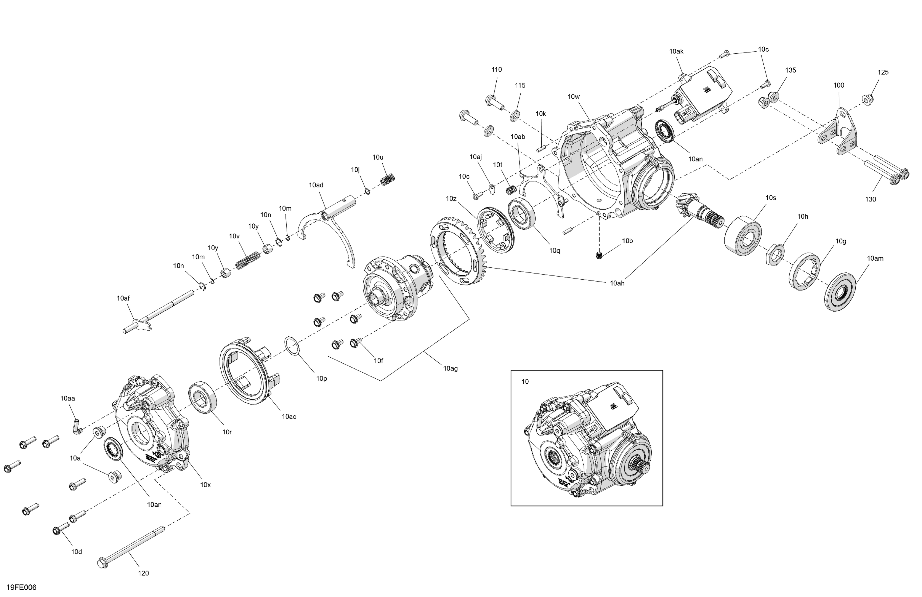 Схема узла: Drive - Front - Differential Parts