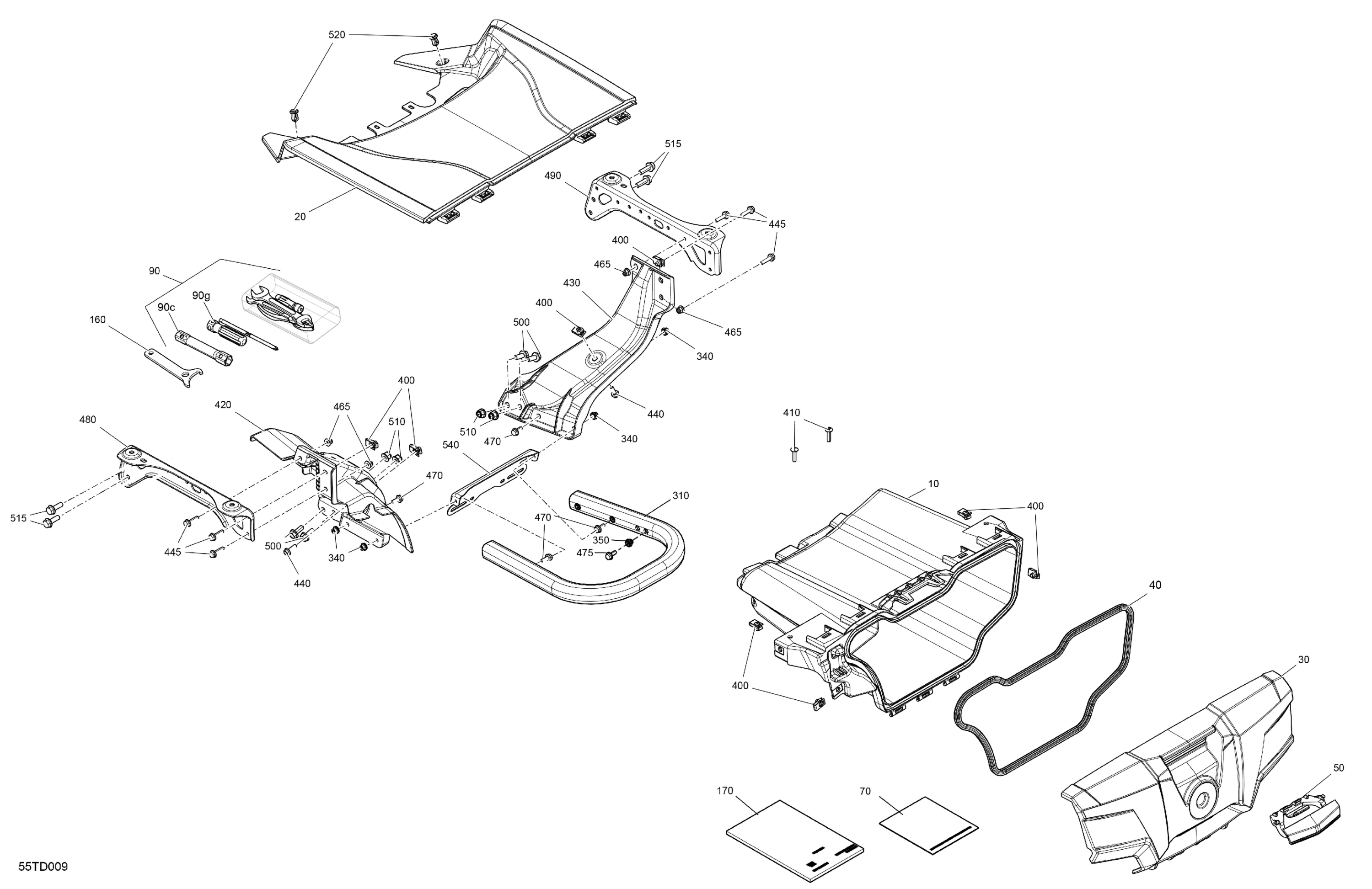 Body - Front Storage Tray