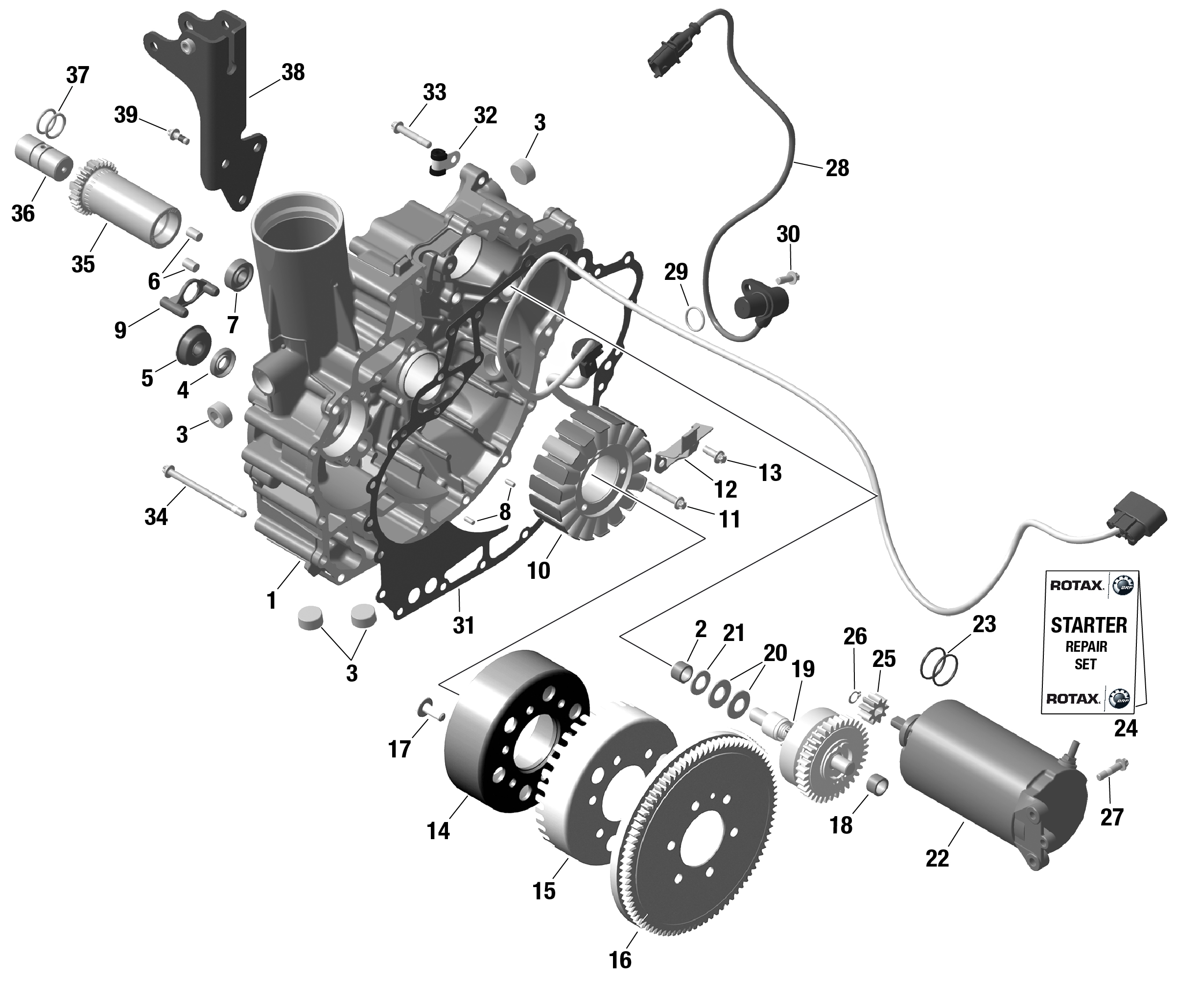 ROTAX - Magneto and Electric Starter - IDF