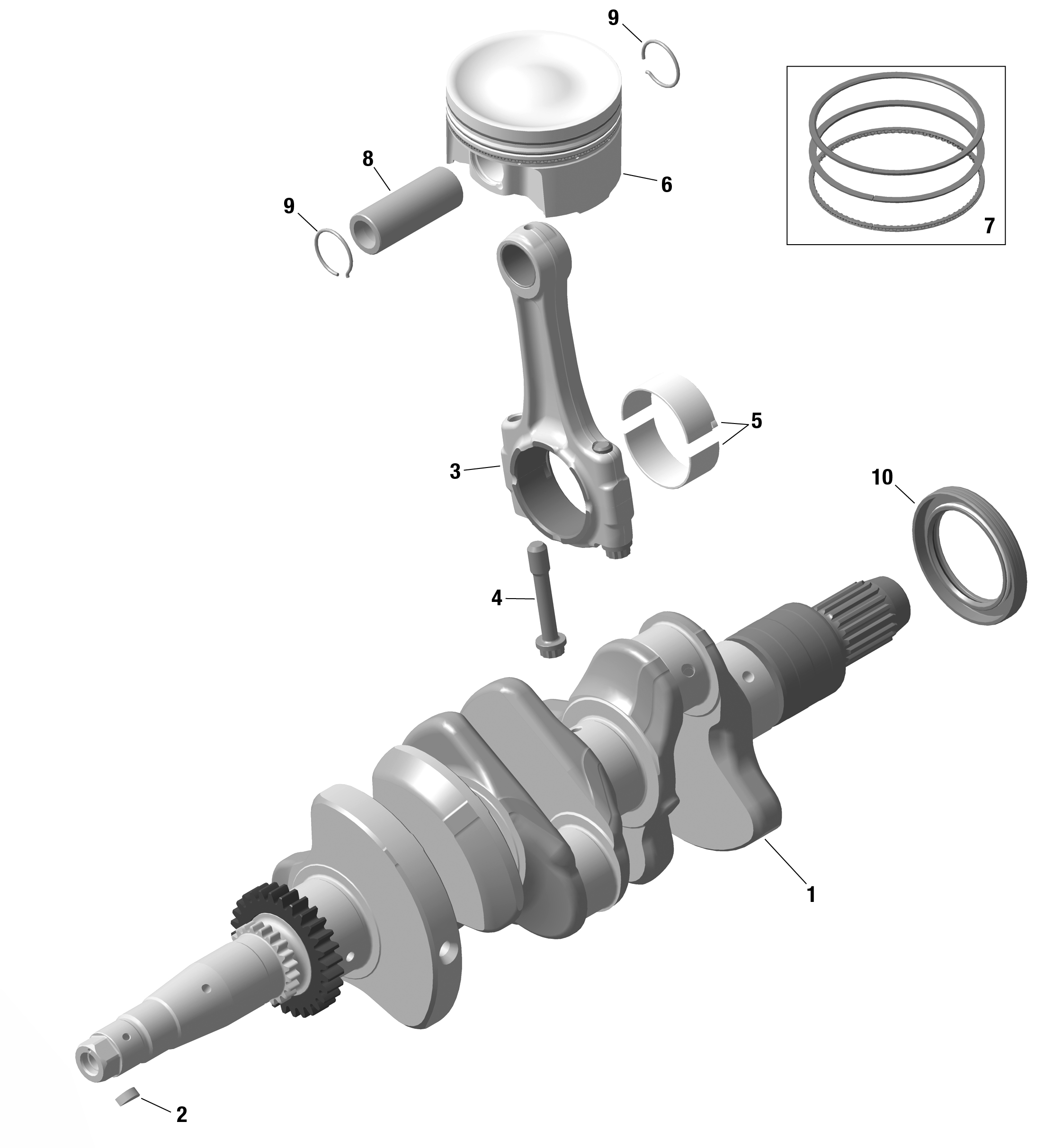 ROTAX - Crankshaft and Pistons