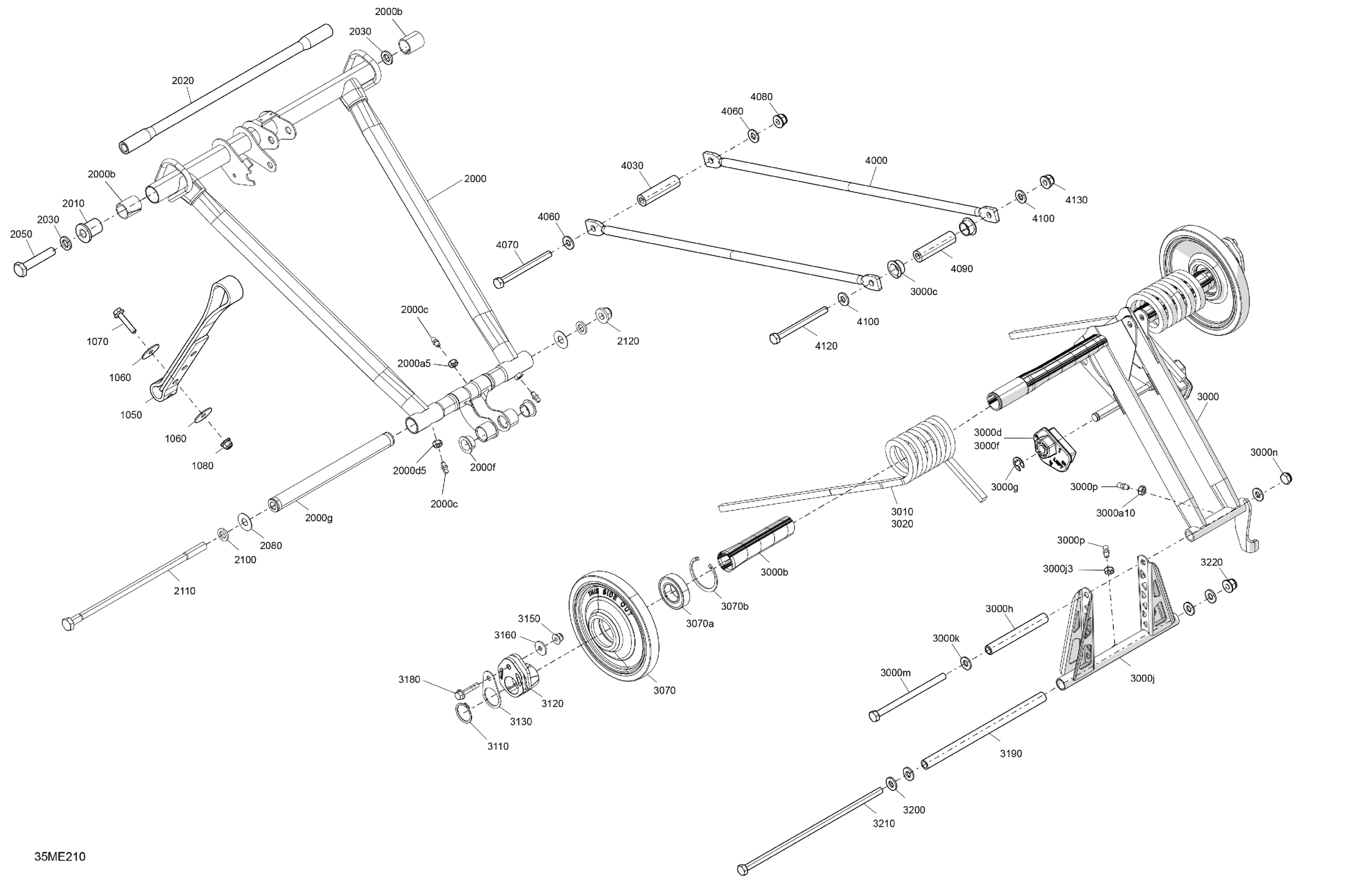 Схема узла: Suspension - Rear - Upper Section