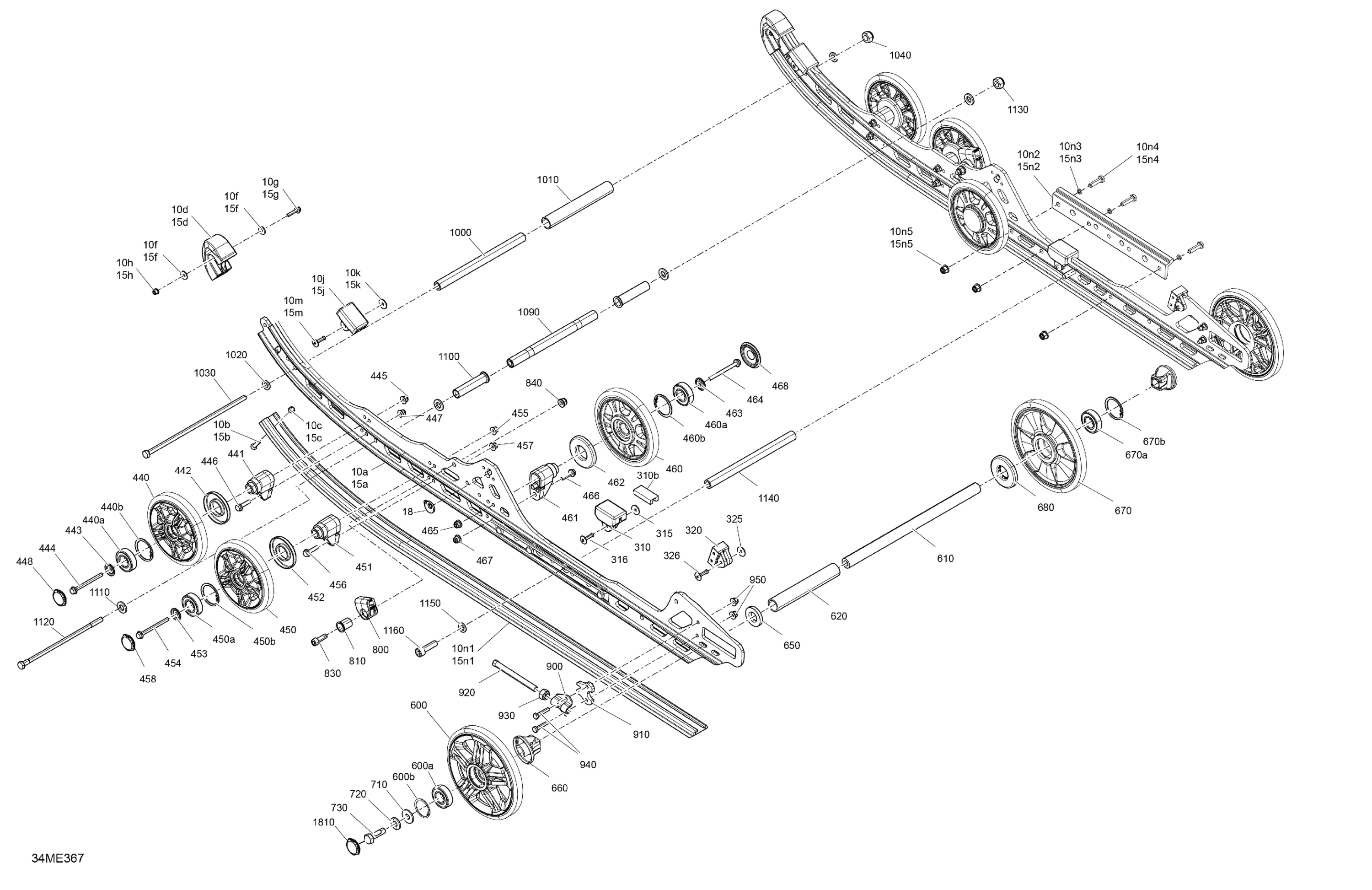 Схема узла: Suspension - Rear - Lower Section