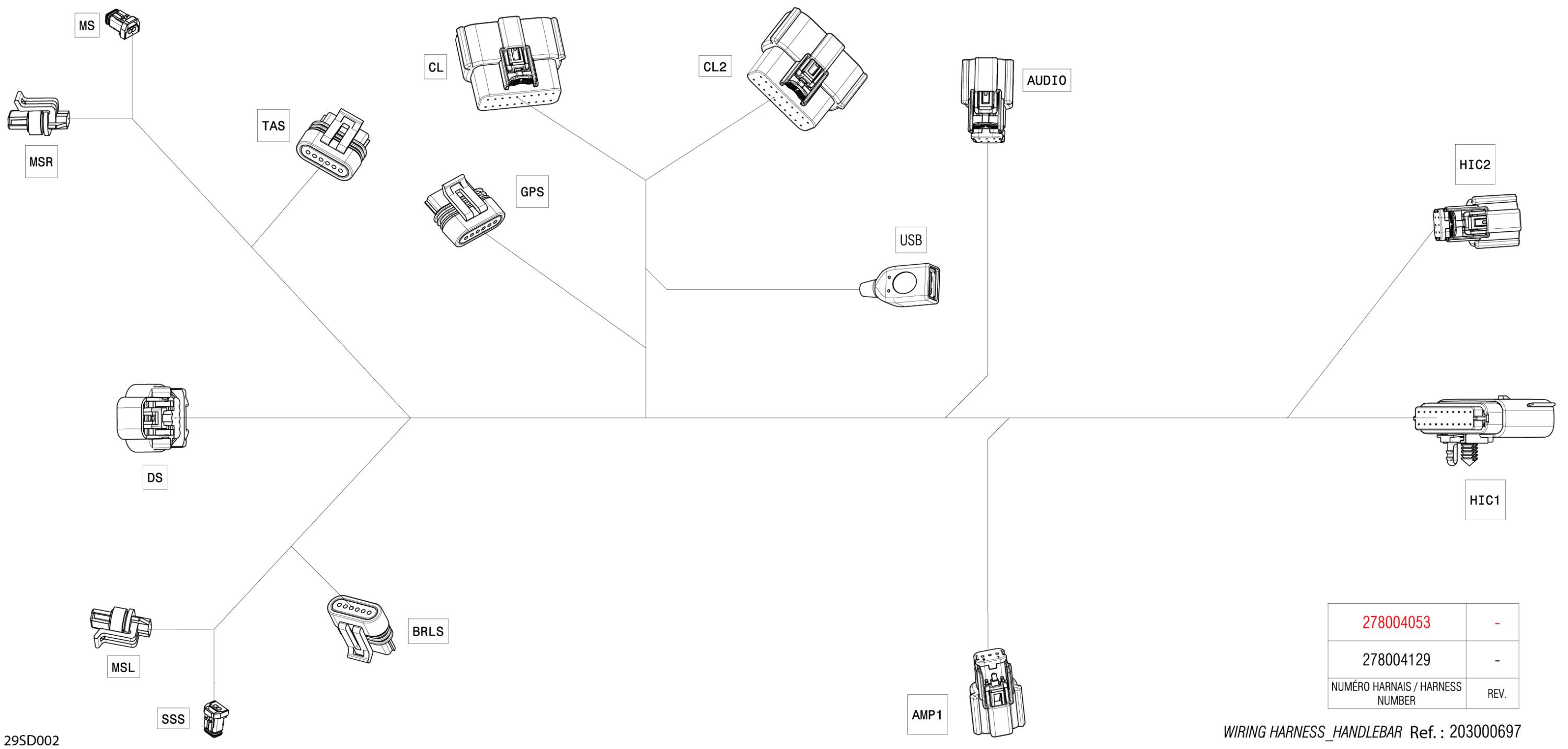 Electric - Steering Wiring Harness - 278004129