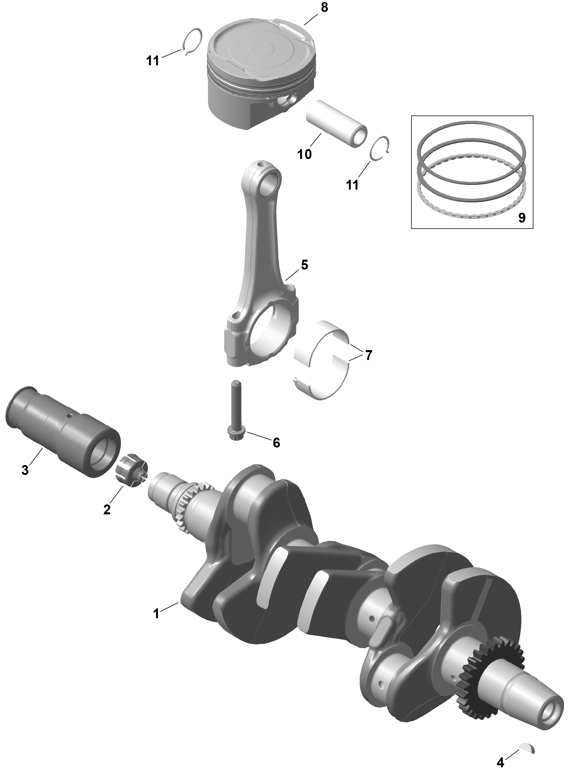 ROTAX - Crankshaft and Pistons