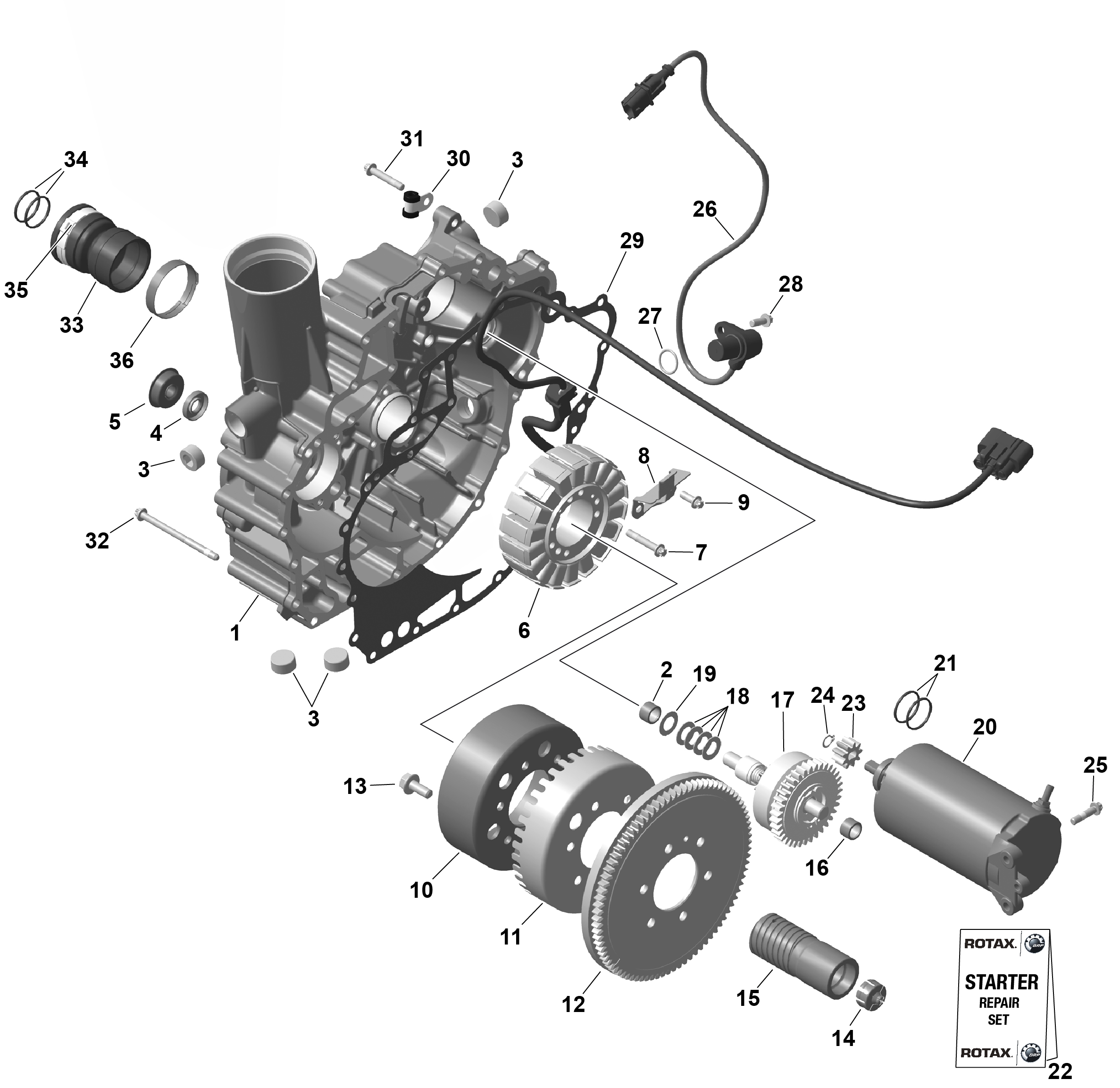 ROTAX - Magneto and Electric Starter