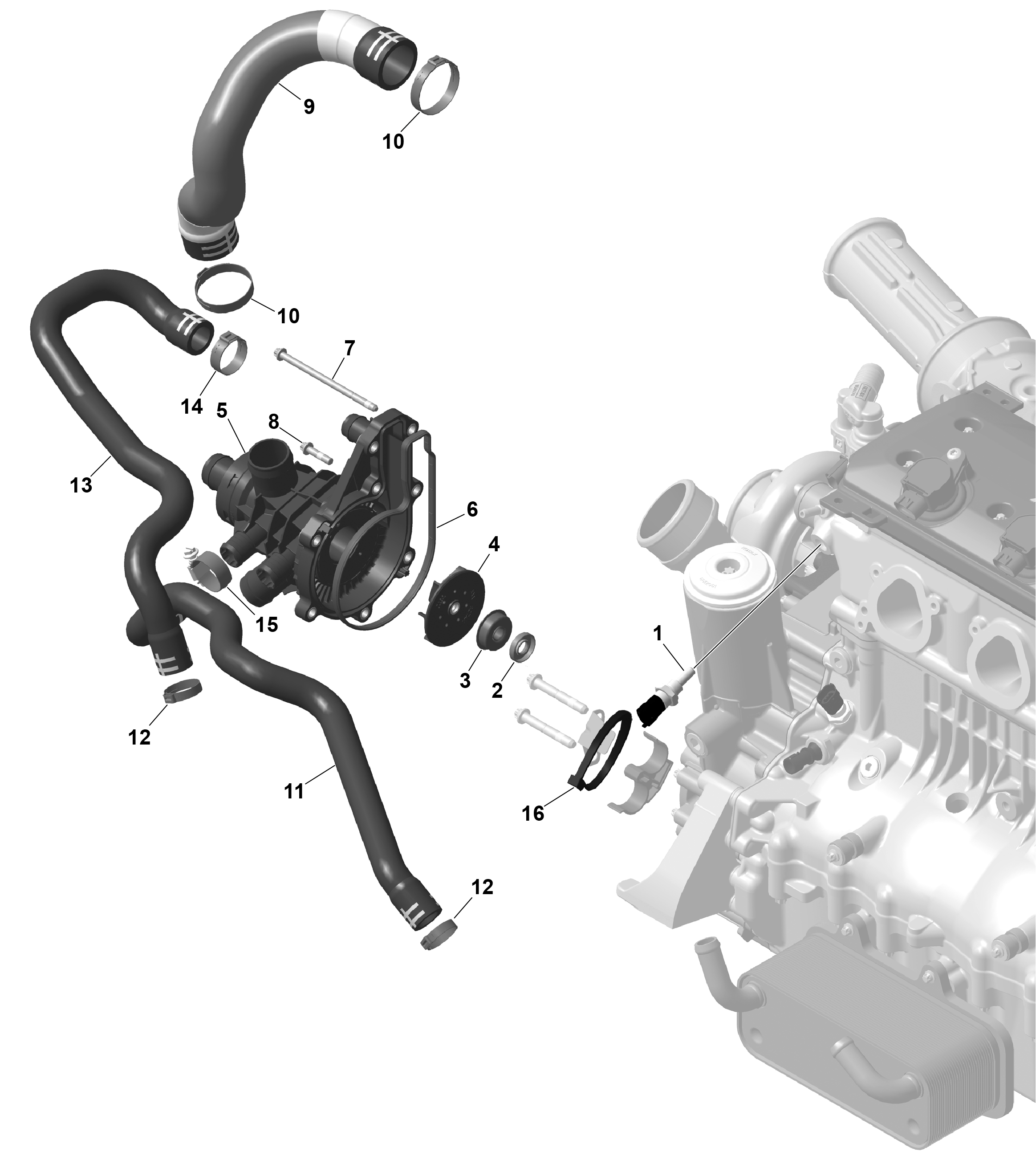 Схема узла: ROTAX - Engine Cooling