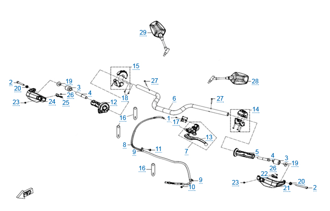 ДЕТАЛИ РУЛЯ Touring (ABS)