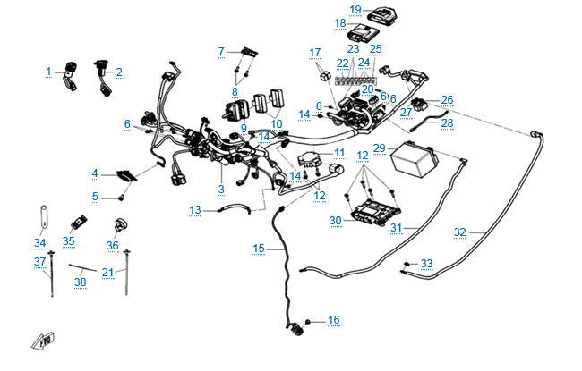 ЭЛЕКТРИЧЕСКАЯ СИСТЕМА Touring (ABS)